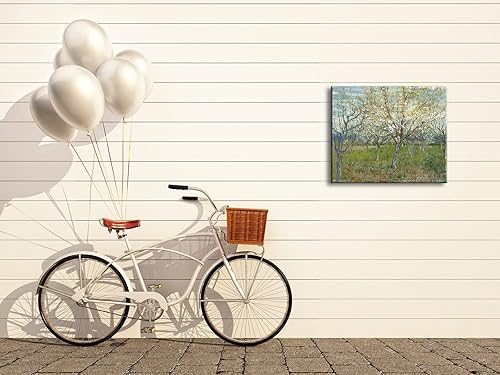 Miniatura 3 de Wieco Art Impresiones en lienzo grandes para pared, huerto con árboles de albaricoque en flor, obras de arte de Van Gogh, famosas pinturas al óleo,