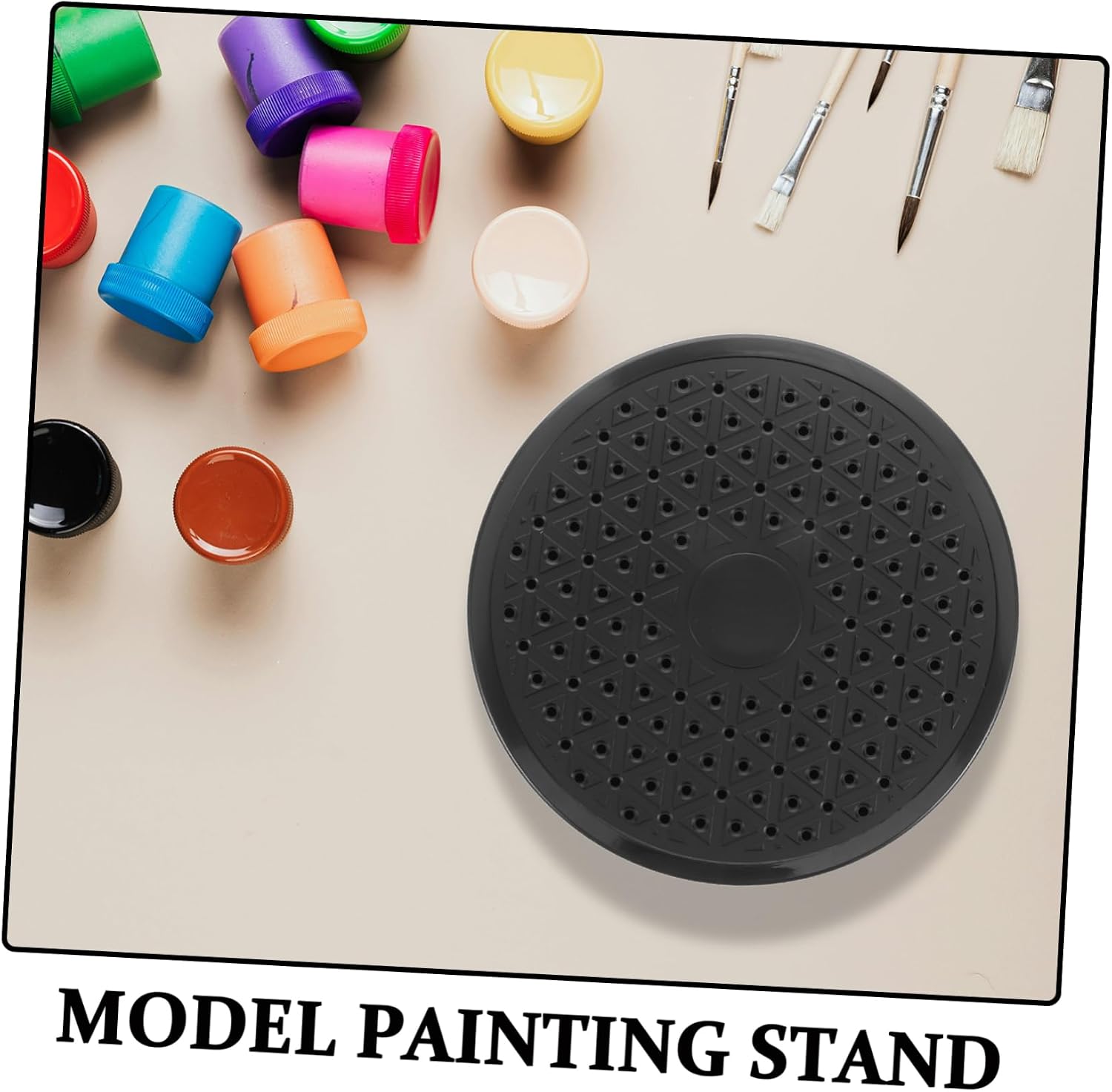 jojofuny Airbrush Spray Holder Model Painting Stand Base Round and Lightweight for Diy