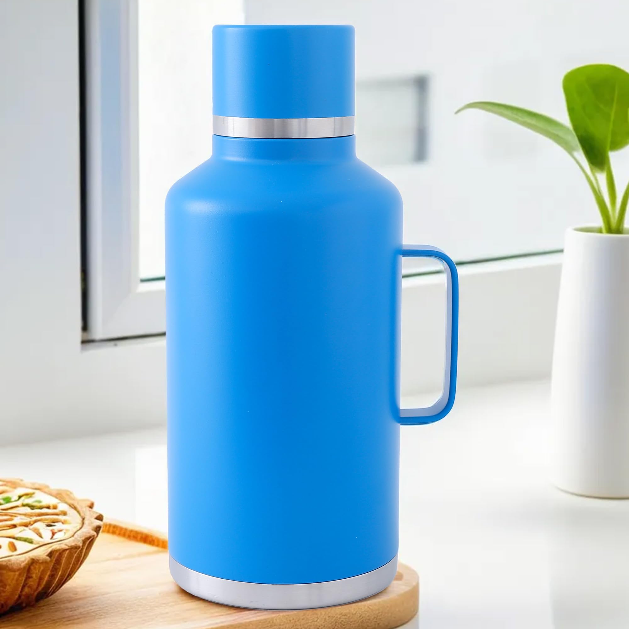 The Better Home Atlas | 2000ml Double Walled Vacuum Thermosteel Water Bottle|Stainless Steel | Hot and Cold | Insulated Water Bottle for Office, Gym, Travel | BPA-Free | Leakproof | Rustproof | Blue (B0D91QFCXB) Amazon Price History, Amazon Price Tracker