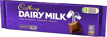 Cadbury Dairy Milk Chocolate Bar, The Classic Creamy Taste, Perfect for Sharing, 280 g (Pack of 1)