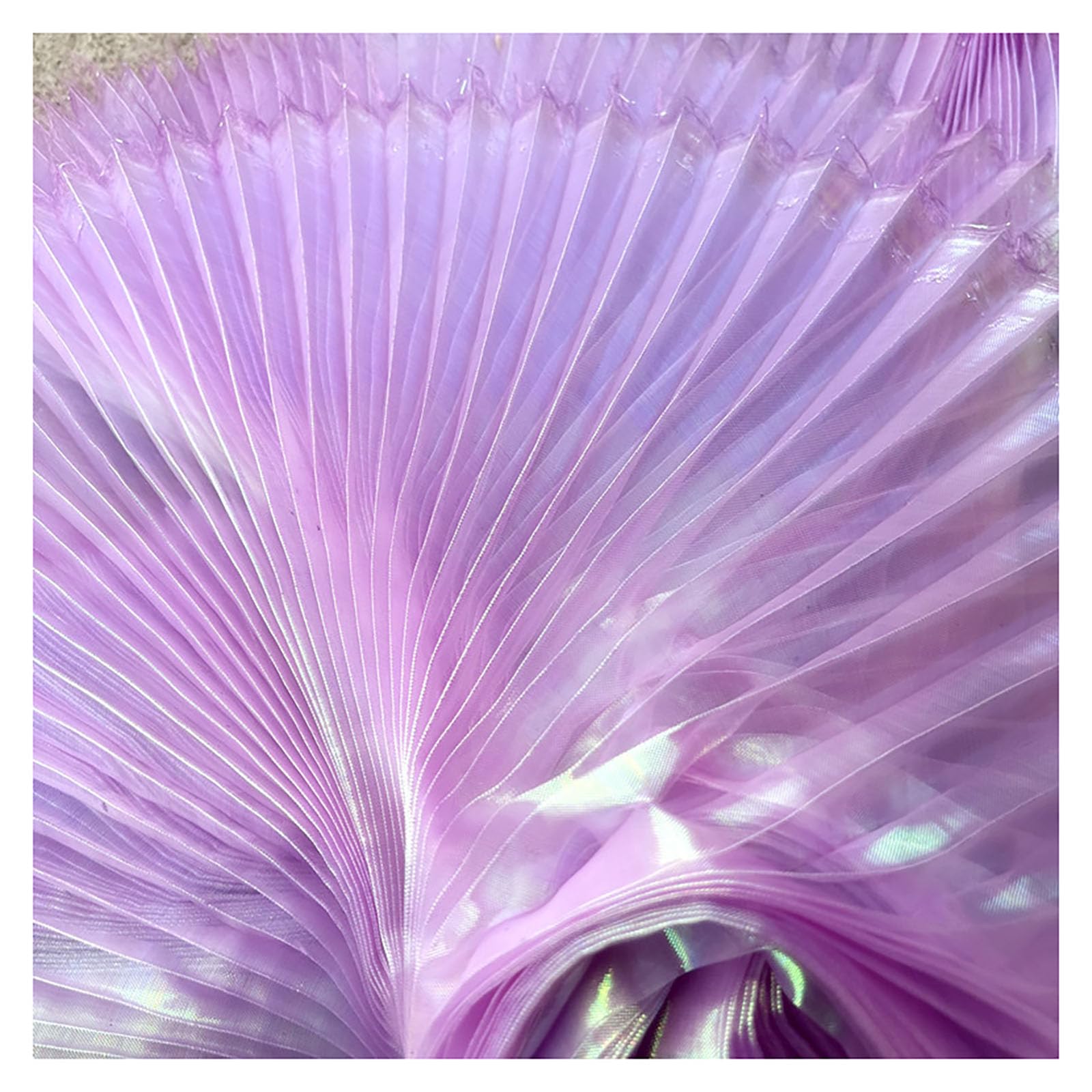 Bordure en organza plissé irisé de 5 mètres pour volume de robe