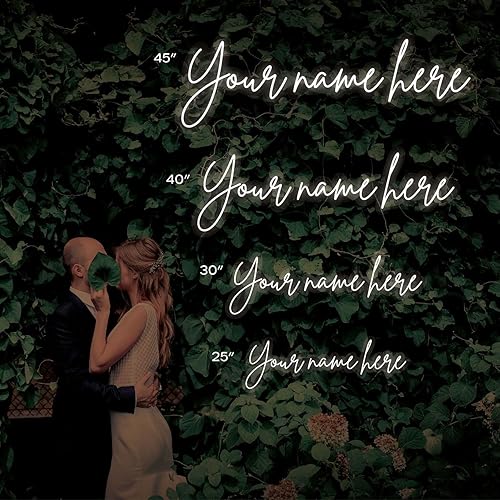 Miniatura 8 de Letrero de neón personalizado con nombre, luz LED, letreros de neón personalizables para decoración de pared, dormitorio, boda, fiesta, bar, tienda