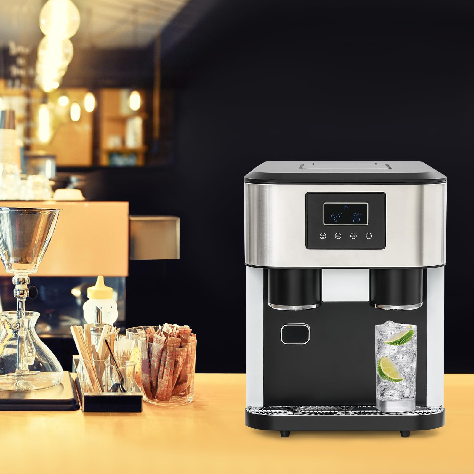 Macchina per gelato 3 in 1, cubetti, ghiaccio tritato e pepite, ideale per bar e catering