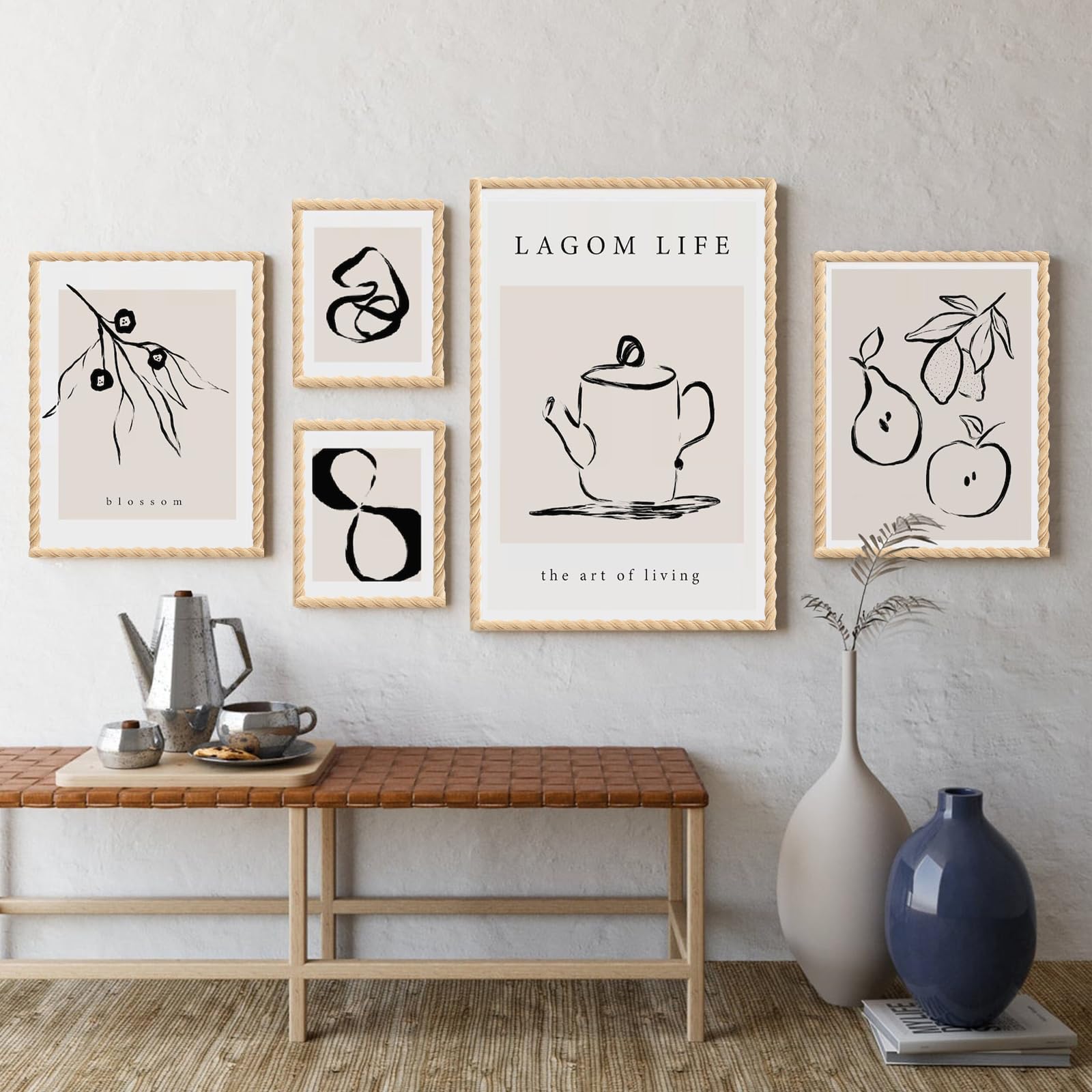 Ebrima 24 Pcs Wood Trim Molding, Unfinished Decorative Trim, 15.75”L x 0..55” W, Edge Wooden Moulding & Trims for DIY Wall Cabinet Shelves Decor Crafts (WD-02)