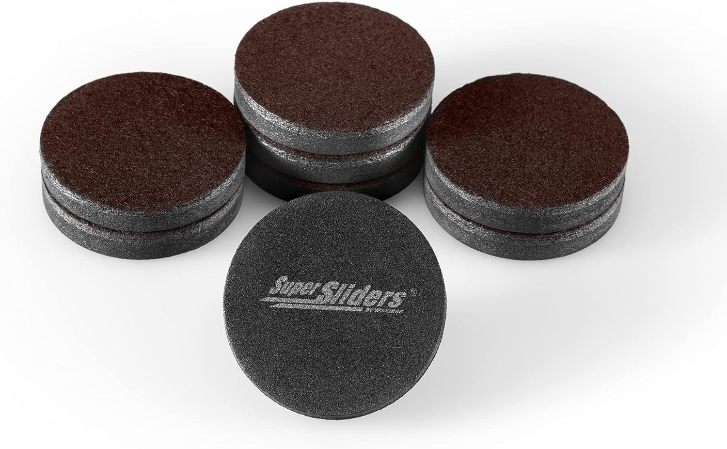 Super Sliders 2 1/2" Round Reusable Furniture Sliders for Hard Surfaces