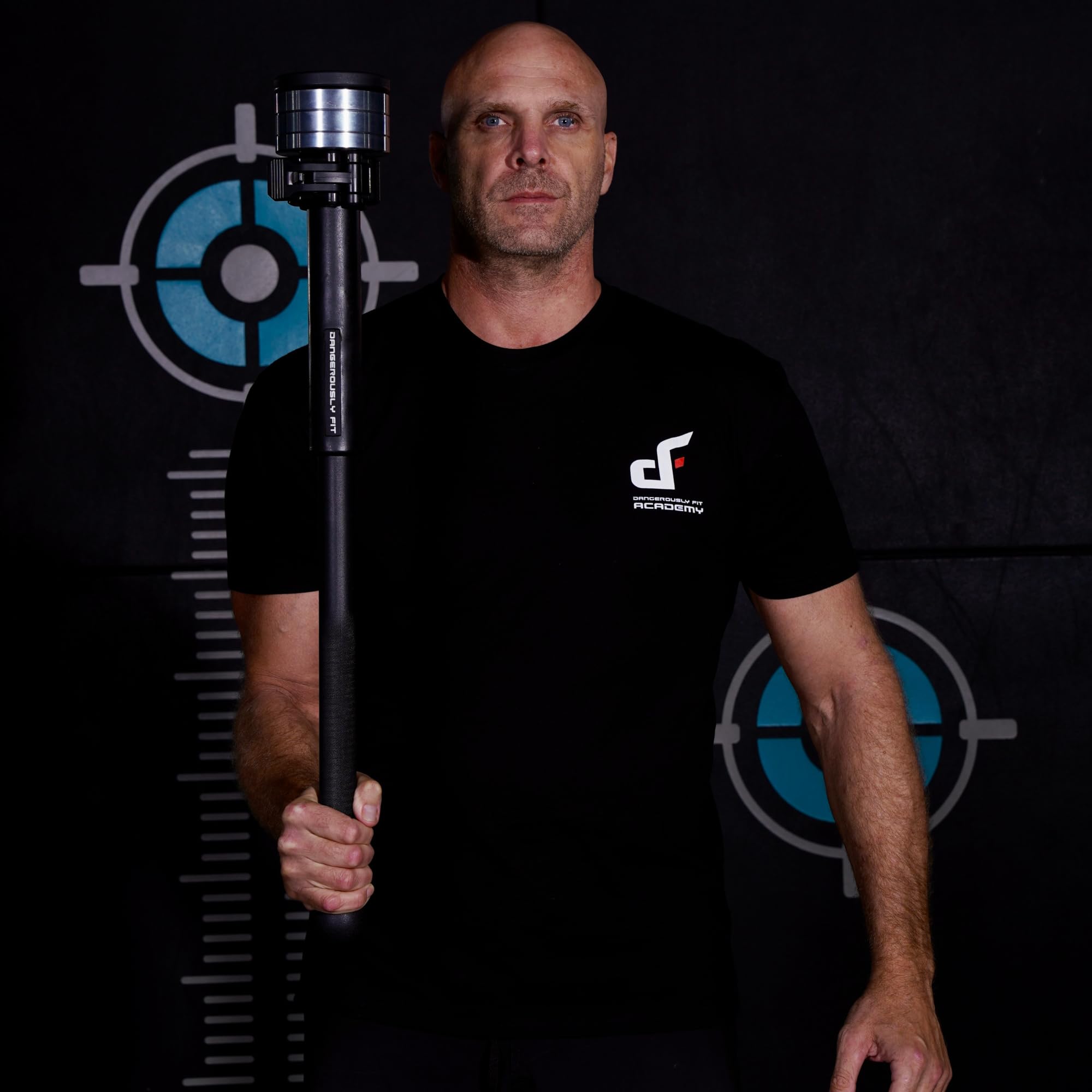 Maverick Torque Pro – verstellbarer langer Stahlschläger – kurzer Streitkolben – gummierte Schlägerglocke – Krafttrainingsgerät für Ganzkörpertraining, Heim- und Fitness-Studio