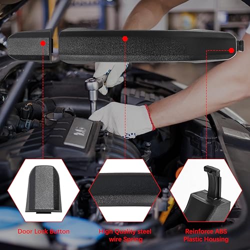 Miniatura 2 de FAERSI Manijas de puerta exteriores exteriores traseras izquierda derecha reemplazos para Chevrolet Silverado 2014 2015 2016 2017 2018, 2014-2018,