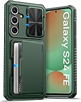 Vista 29 de ATATOO Funda para Samsung Galaxy S24 FE con tarjetero (almacena 4-5 tarjetas) [bloqueo RFID] y cubierta de cámara deslizante, protección de grado