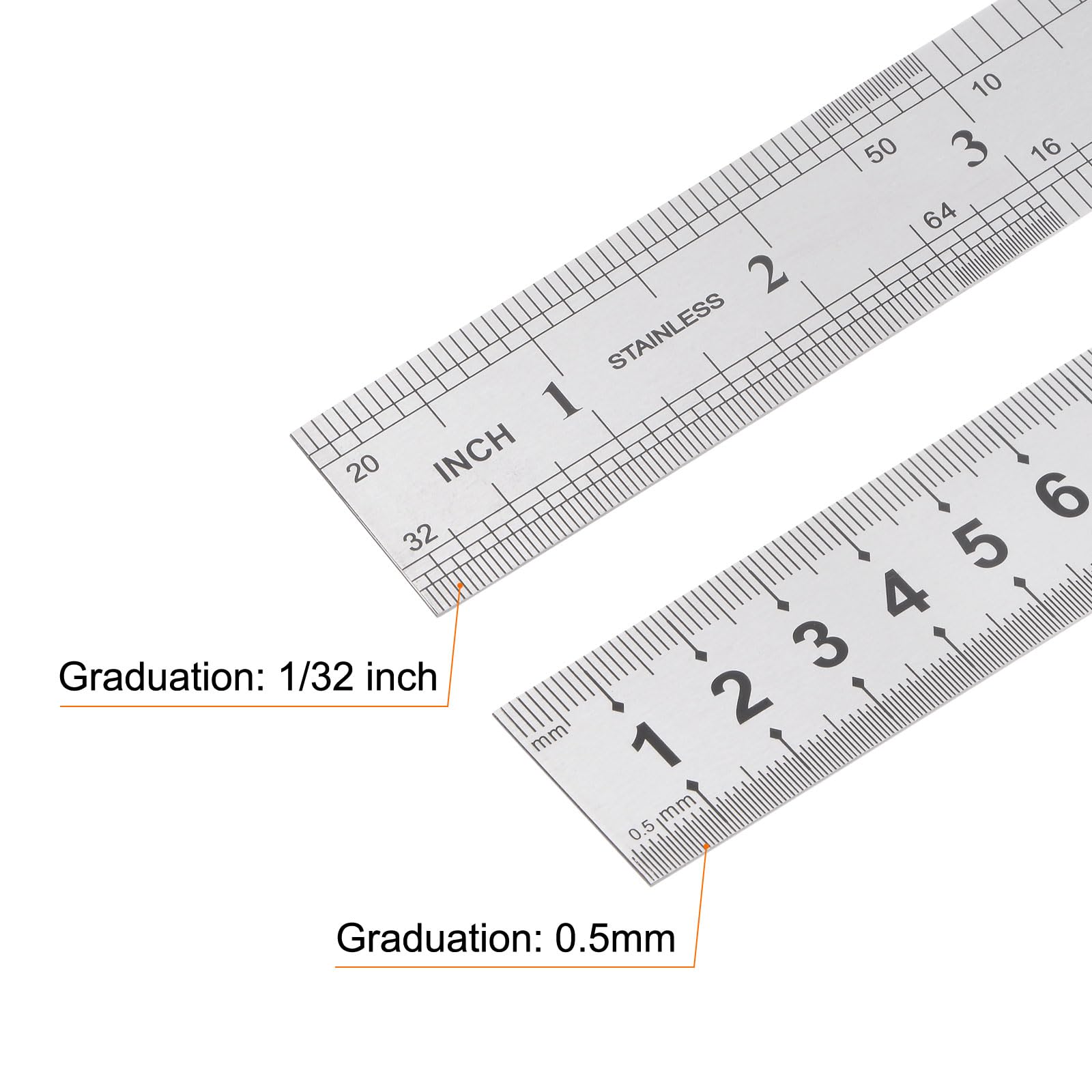 Sourcing Map Metall-Lineal Set – 4 Stück (30/40/ Produktbild-Vorschau 3