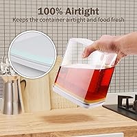 Vista 4 de Pop Food Storage Containers Airtight Food Storage Containers Set with Lids Kitchen Pantry Organization and Storage, Stackable, BPA Free, 3 x 1.2Qt