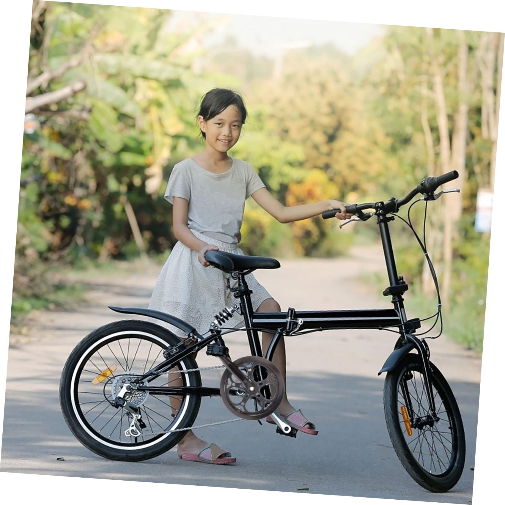 DOITOOL Guarnitura Bici Singola Nero in Ferro 52 Denti e Pedivella 170mm Resistente all'Usura Facile da Installare per Bici da Corsa e Mountain Bike