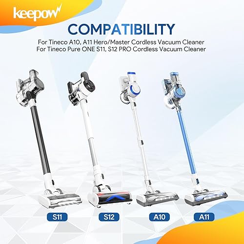 Miniatura 2 de KEEPOW Filtro de repuesto para aspiradora A10 A10 A11 Hero A10A11 Master PURE ONE S11 Series, S12, X (paquete de 4 postfiltros)