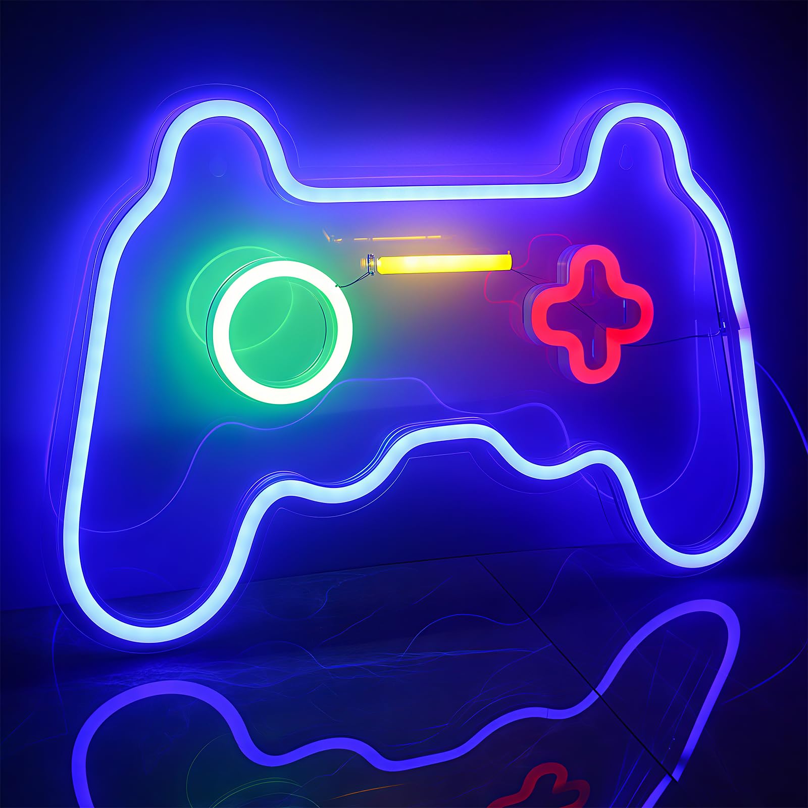 ineonlife Game Neon Sign for Gaming Wall Decoration,Blue Gaming LED Neon Light Sign, Gamer LED Sign Dimmable for Playroom,Game Room,PlayStation,Play Area,Gamer Gift for Kids and Boys
