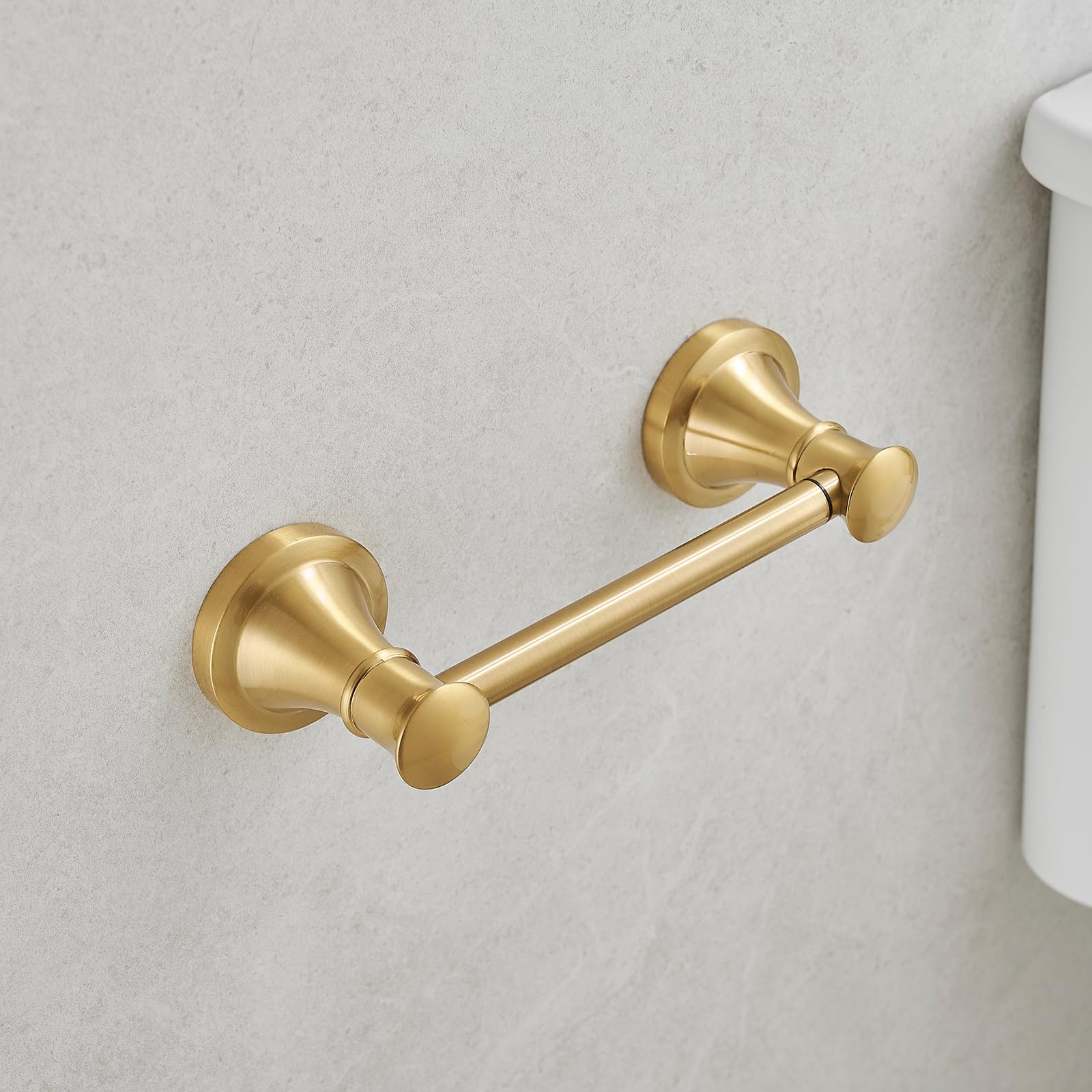Hoimpro Toilet Paper Holder Wall Mount Bathroom Tissue Holder Brushed Gold — Amazon image 3