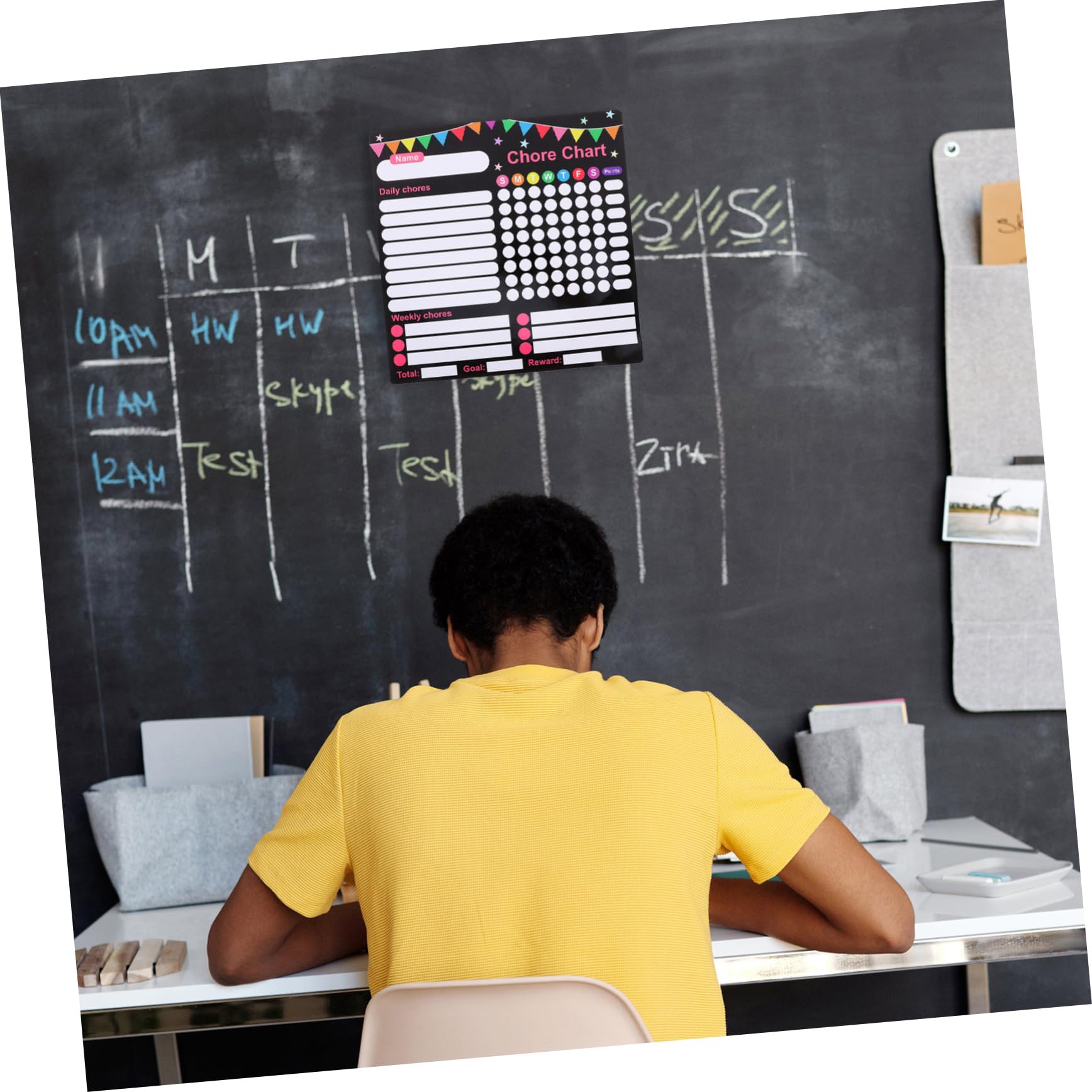 Planificador Semanal De 3 Piezas Para Tareas Familiares Tabla De Recompensas Calendario Visual Para Recompensas Magnéticas Tabla De Responsabilidad Para Niños Imán De Goma