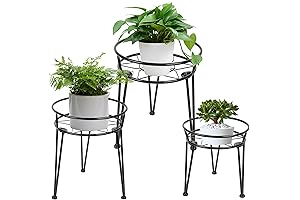 3 Pack Metal Plant Stand, Plant Stand for Indoor Outdoor Plants with...