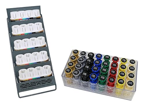CanDo 10-3840 Digi-Flex Multi Small Clinic Pack, Deluxe, 5 bases más 32 juegos de botones en estuche con estante