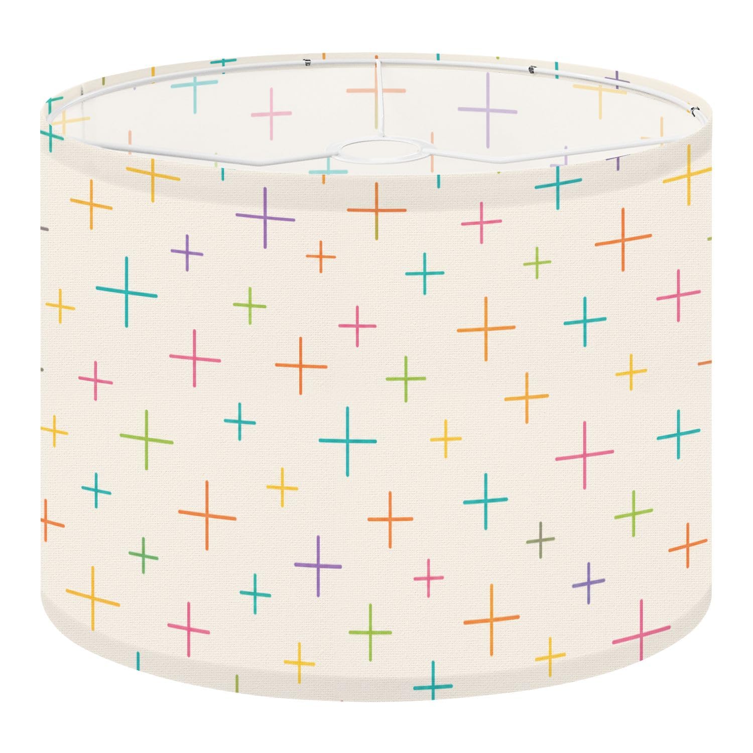 Deruinvaio Multi3 2Pcs 13In Lampshade Lamp Shade Colorful Plus Sign Pastel For Ceiling Light, Table Lamp Floor Lamp Easy Assembly Replacement Light Shade