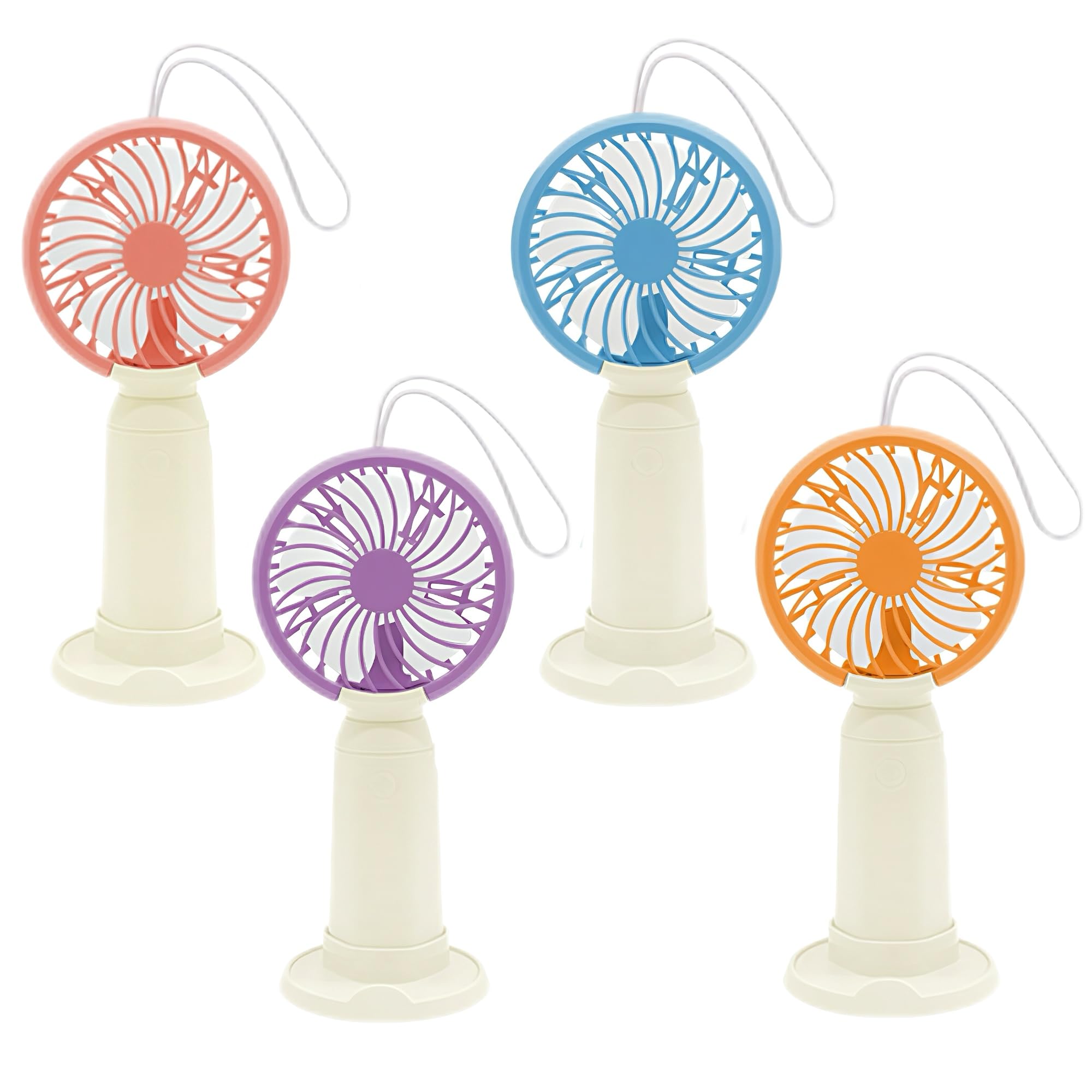 Mini ventilador portátil potente a pilas con base desmontable