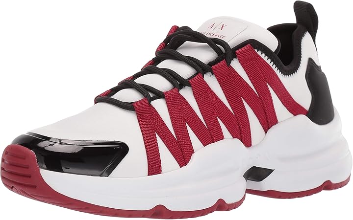 A|x armani exchange lace up sneakers scarpe per uomo in poliestere con dettagli deco XUX048XV194