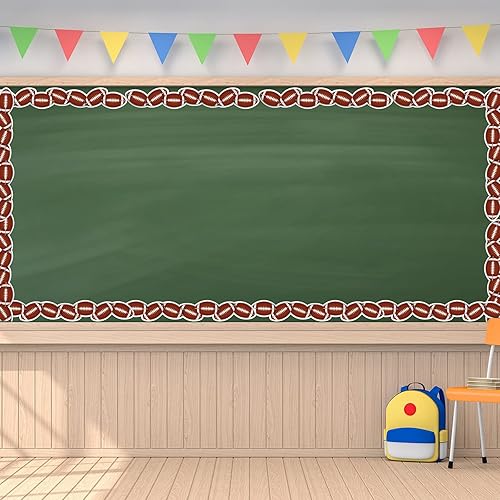 Miniatura 5 de Bordes de tablón de anuncios de fútbol de 70 pies tiras de adorno de anuncios temáticos deportivos troqueladas para profesores de preescolar aula