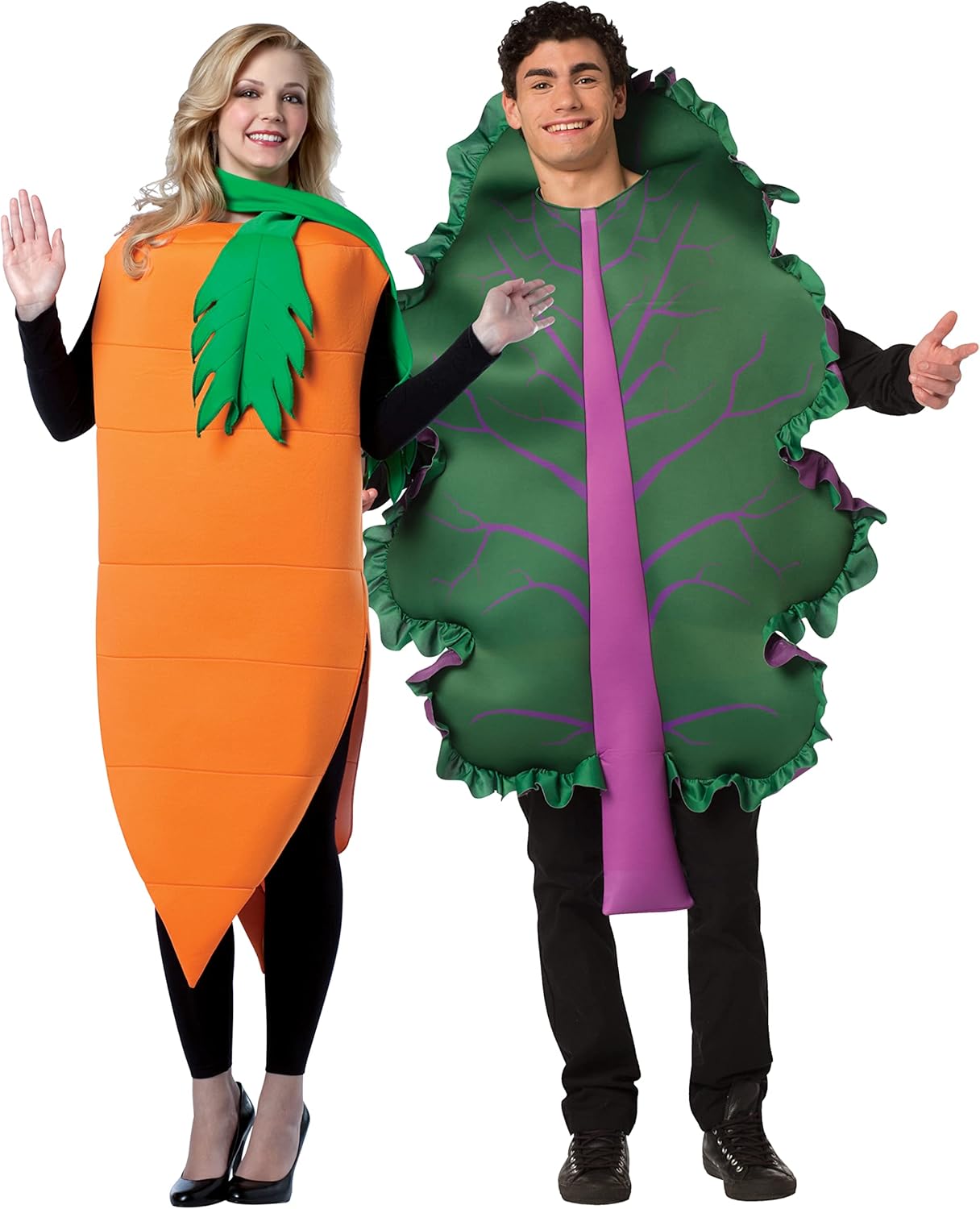 Rasta Imposta Carrot and Kale Lettuce Couples Costume Mens Womens Fruit Vegetable Funny Food Costumes, Adult One Size