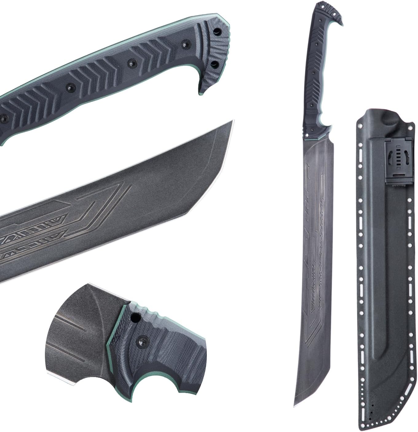 Real Handmade Tactical Machete Sword – Full Tang 5160 Steel Survival & Combat Knife with G10 Handle, Heavy Duty Outdoor Katana for Self Defense, Bushcraft, and Collection