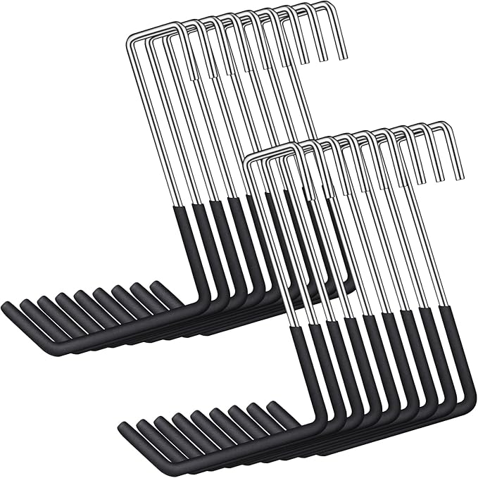 18 Pack Heavy Duty Rafter Hooks for Hanging Vinyl Coated Large S Hooks