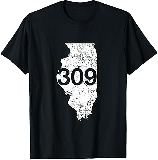 Peoria Pekin Area Code 309 Shirt, Illinois Souvenir Gift T-Shirt
