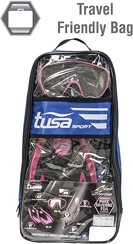 Miniatura 2 de TUSA Sport Adult Black Series Serene Mask - Juego de viaje para esnórquel seco y aletas