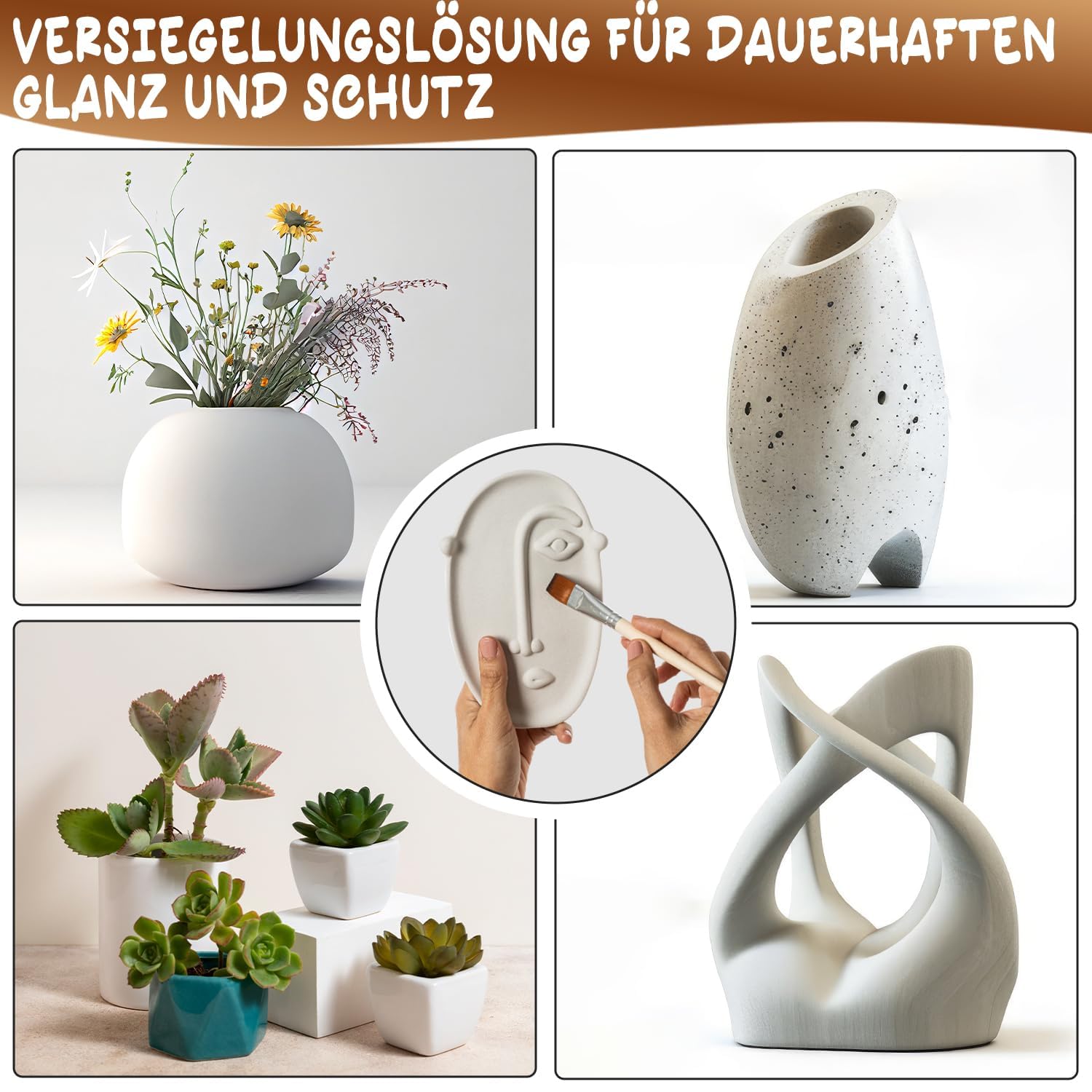 Töpferset für Zuhause mit lufttrocknendem Ton | Ton Set für Kinder ohne Brennen | 2,5 kg Trockenton selbsttrocknend zum Basteln | DIY Töpfern für Erwachsene | Kreativset Geschenke