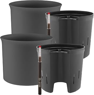 Leni Atlas Hydrokultur-Set Ø 24,5 cm Höhe 20 cm Anthrazit 2er-Pack