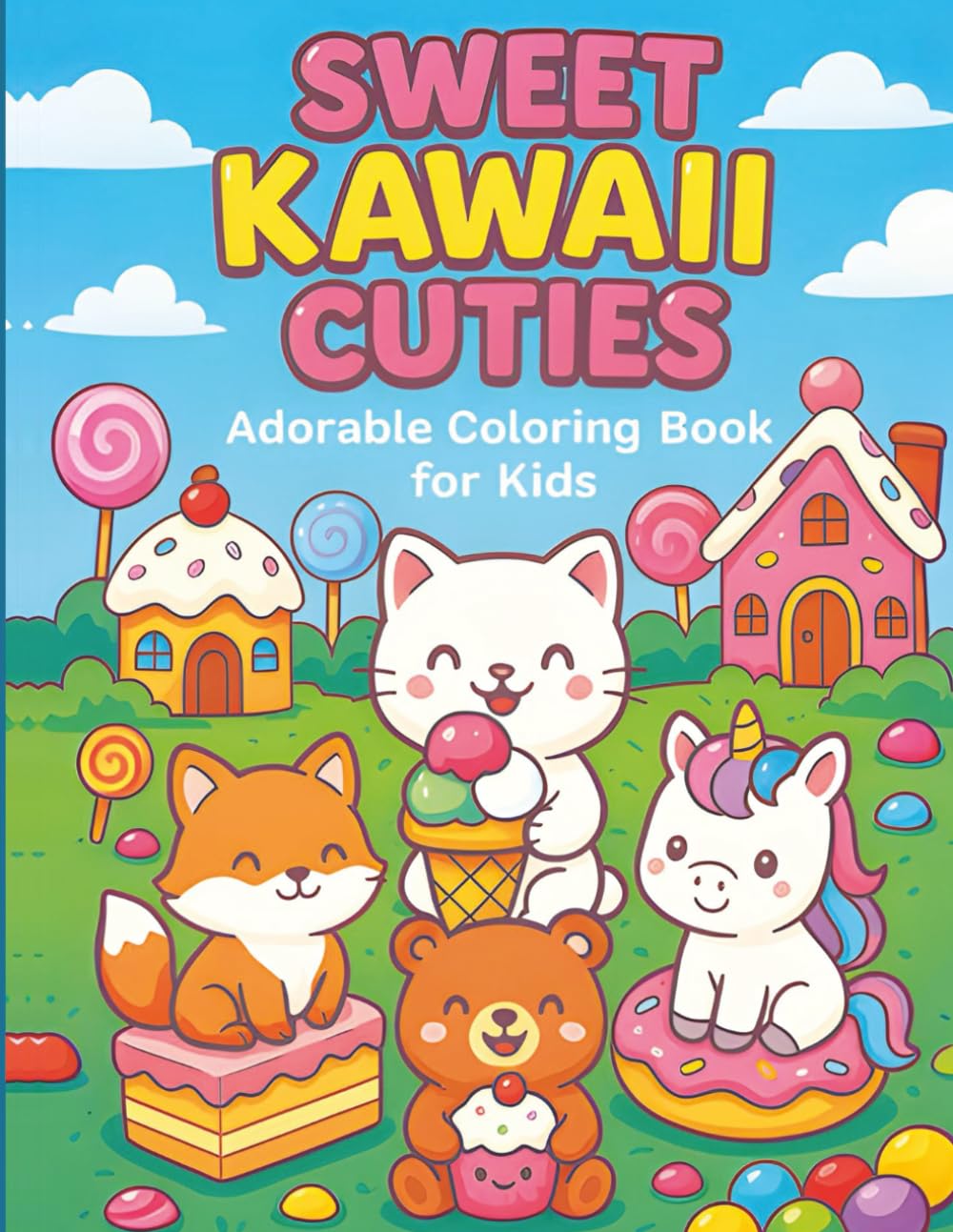 Sweet Kawaii Cuties Coloring Book: Adorable Coloring Book for Kids