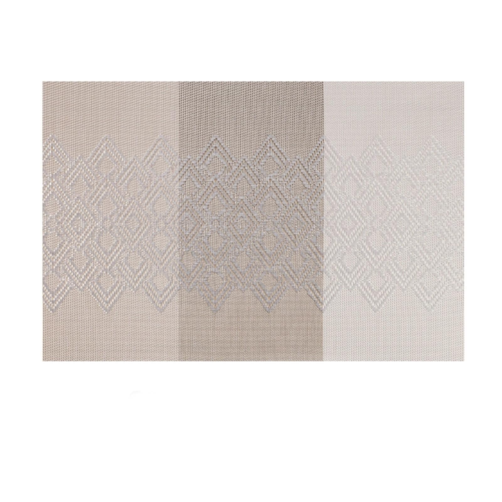 Placemat Juego de 10 manteles individuales gris claro beige jacquard con patrón de rombos 45 x 30 cm para cocina y comedor