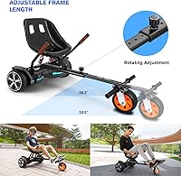 Vista 3 de K2 Go Kart - Scooter autoequilibrante con absorción de impactos traseros, accesorio de asiento de scooter de equilibrio para neumáticos de 6.5