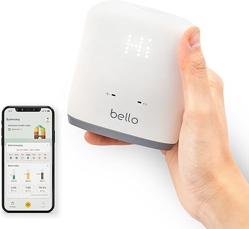 Bello - Dispositivo de control de grasa abdominal con aplicación inteligente - Escáner de grasa corporal portátil y rastreador del metabolismo -