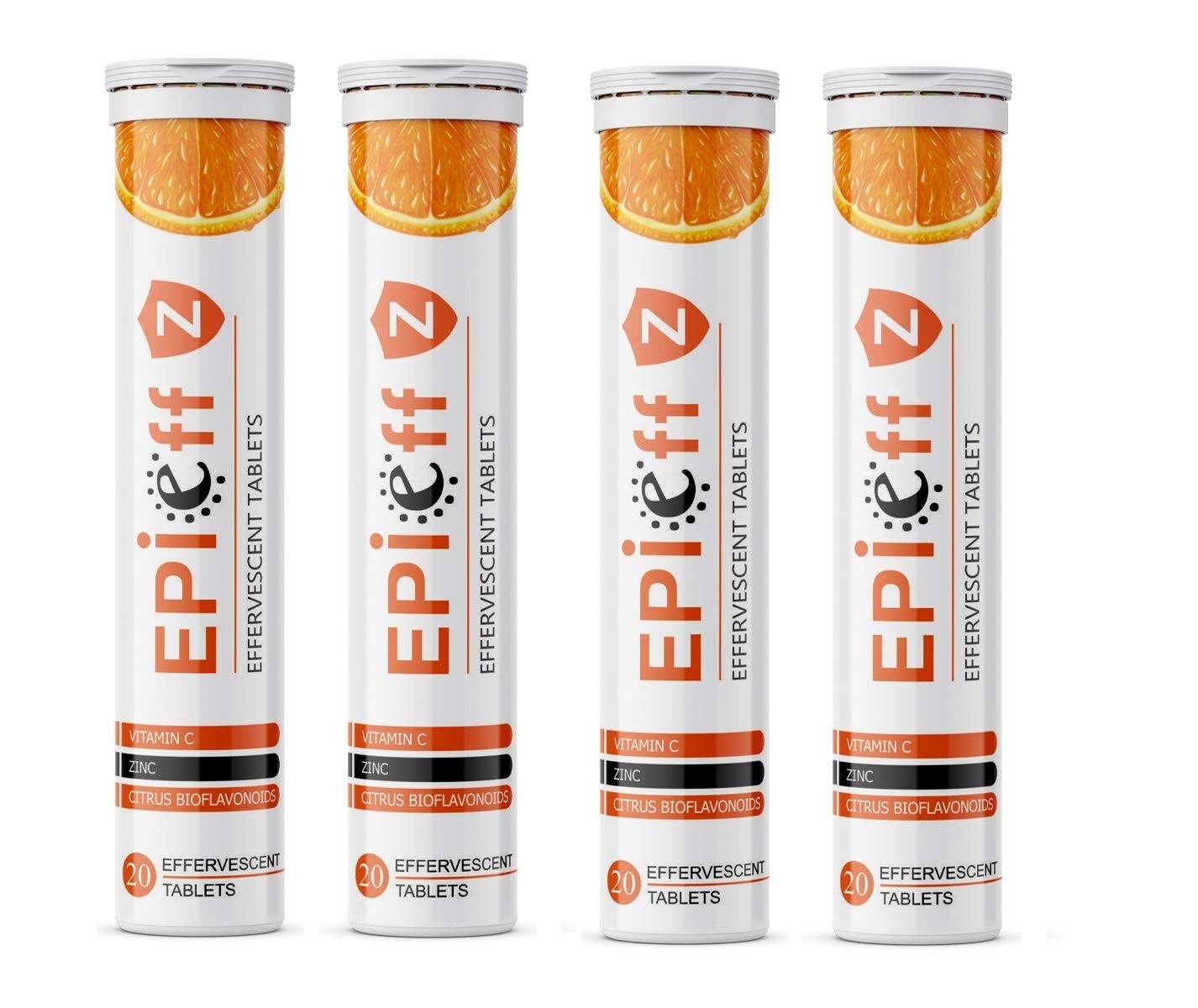 Epieff-Z Vitamin-C,Zinc And Citrus Bioflavonoids-Immunity Booster Supplements : 20 Effervescent Tablets : Pack Of 04