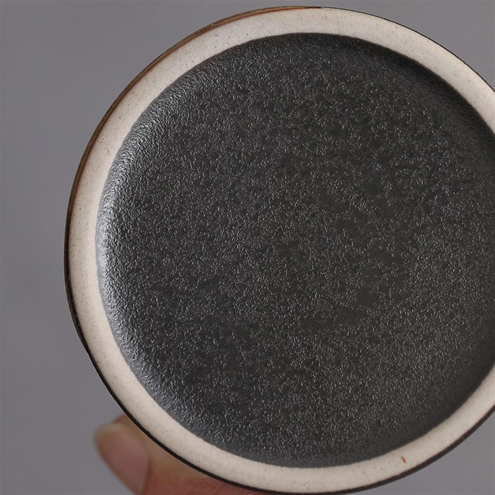 Pudełko na herbatę Małe ręcznie malowane luźne liście pudełko na herbatę Retro chiński ceramiczny pojemnik z włókniny garnek do przechowywania herbaty luzem i torebek z herbatą (czarny)
