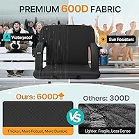 Vista 5 de DEXSO Paquete de 2 asientos de estadio con calefacción con respaldo, calefacción de doble cara, 3 niveles de temperatura, 5 bolsillos