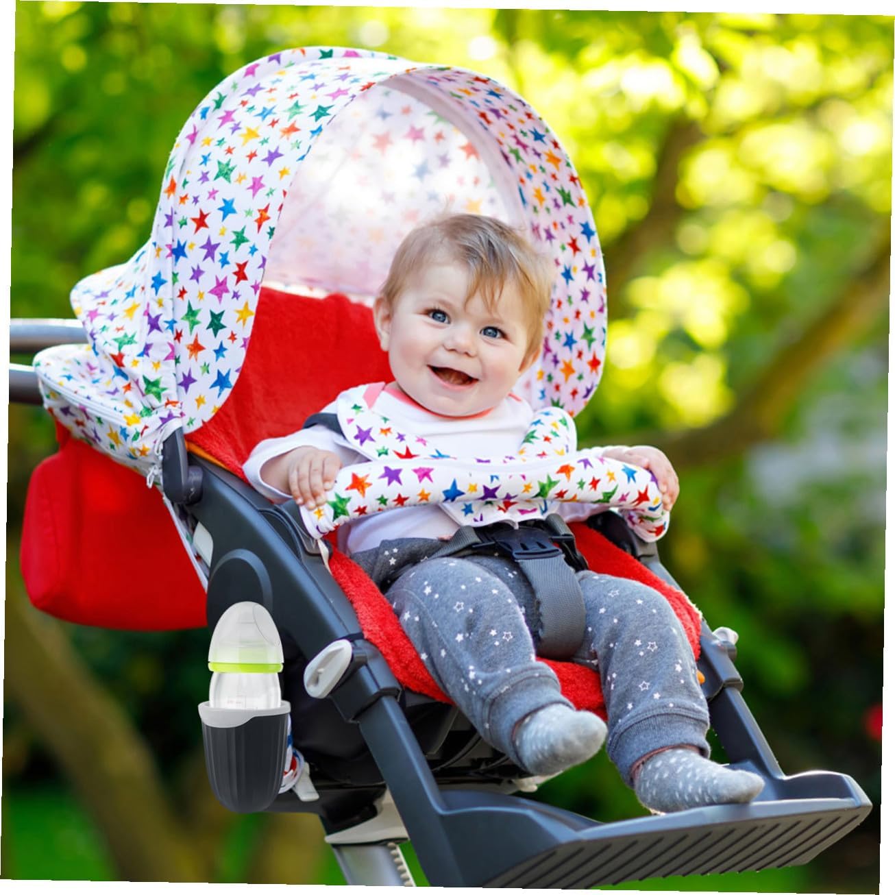 Stroller Cup Holder Baby Cart Bottle Holder Universal Stroller Cup Holder Baby Milk Bottle Rack Trolley Bottle Rack