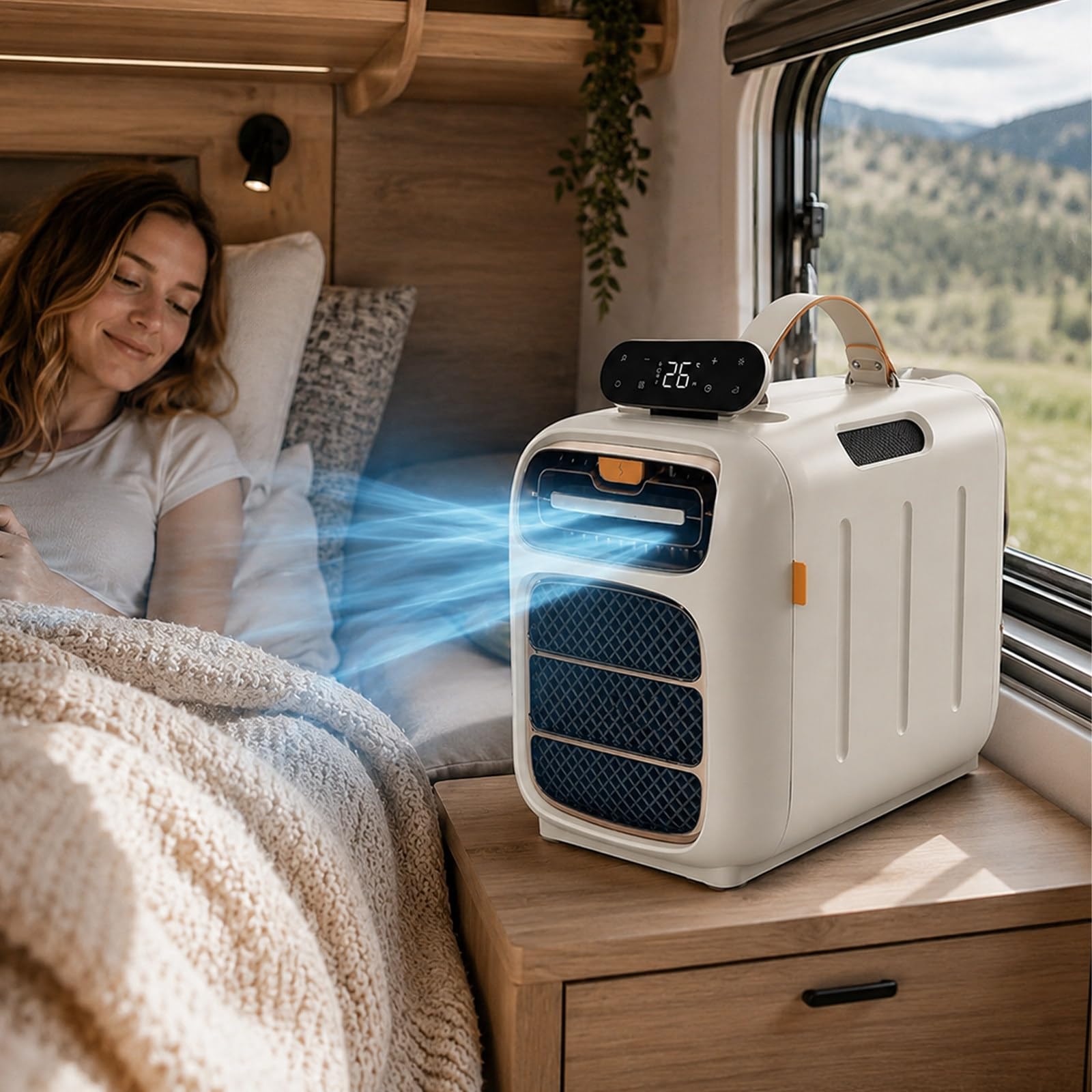 Portable Air Conditioner Unit, 4800 BTU Fast Cooling for RV, Caravan