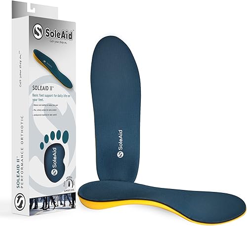 SoleAid Plantillas Performance 2.0 - Inserto ortopédico de longitud completa con soporte de arco de flexión media, comodidad antifatiga que absorbe