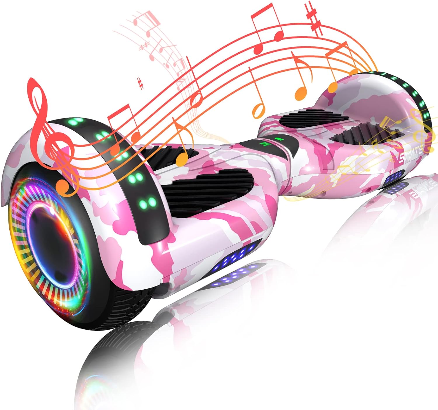 SIMATE Scooter, Bluetooth &amp; Corlorful LED Lights, Gifts for Kids &amp; Adults &amp; Girls &amp; Boys, for All Ages