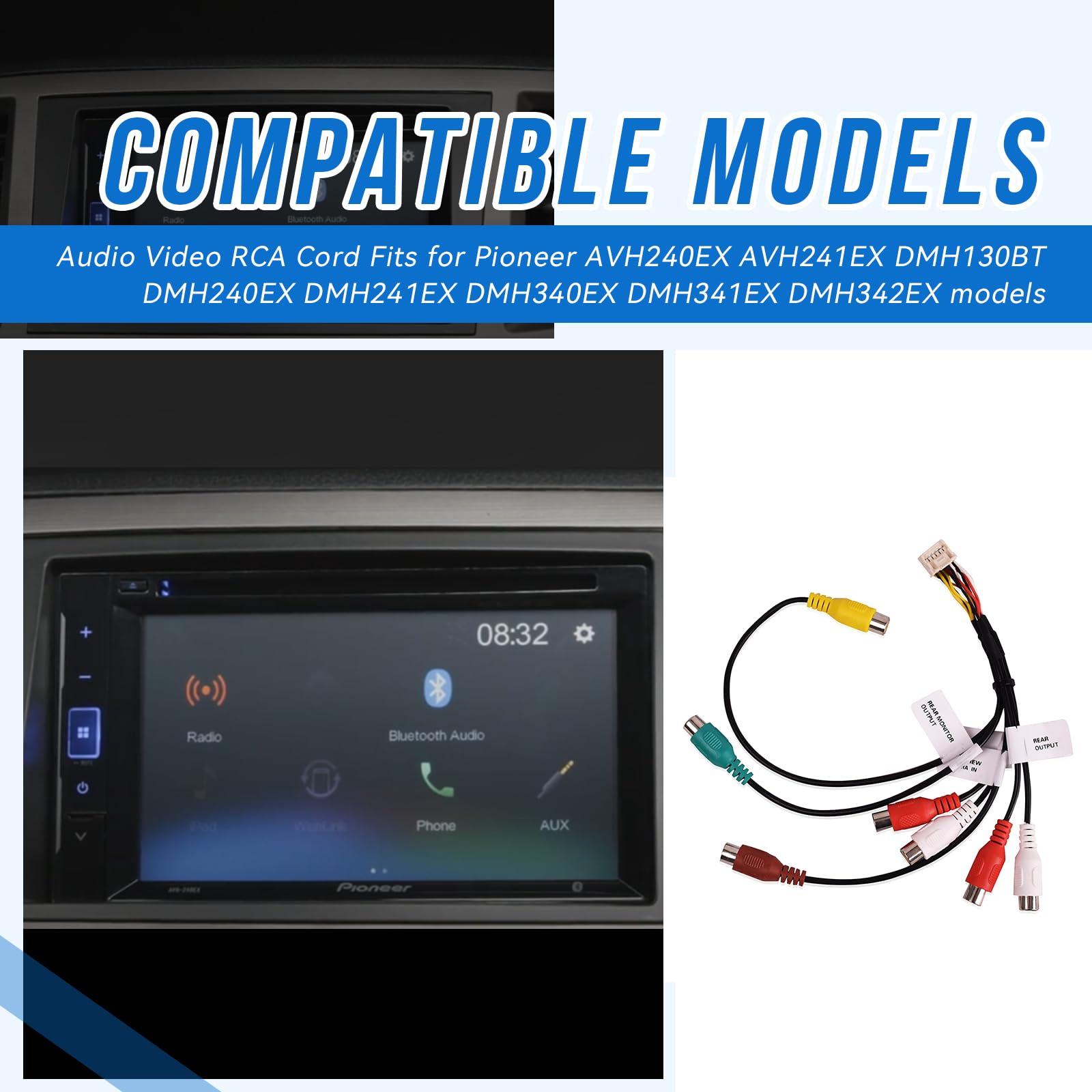 Amazon.com: SeDeplacer XT-91918-L4 12Pin AV RCA Harness
