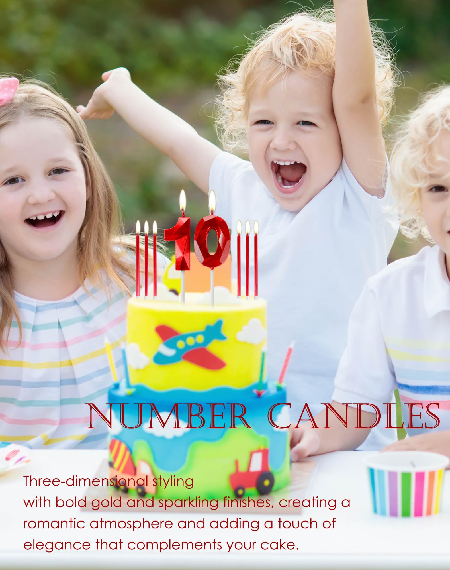 Amazon.co.jp: レッドバースデーキャンドル ナンバー1キャンドル