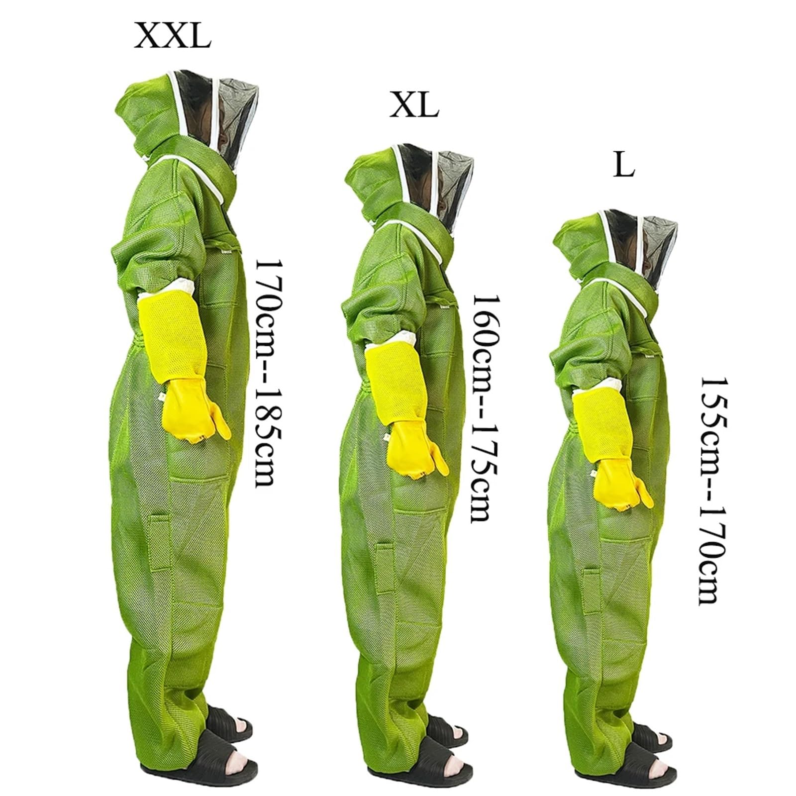 Traje Apicultor traje protector avispa velutina Apicultor 3D tela transpirable protección mono de manga larga guantes traje tamaño Extra grande apicultura suministros de herramientas de granja de abe