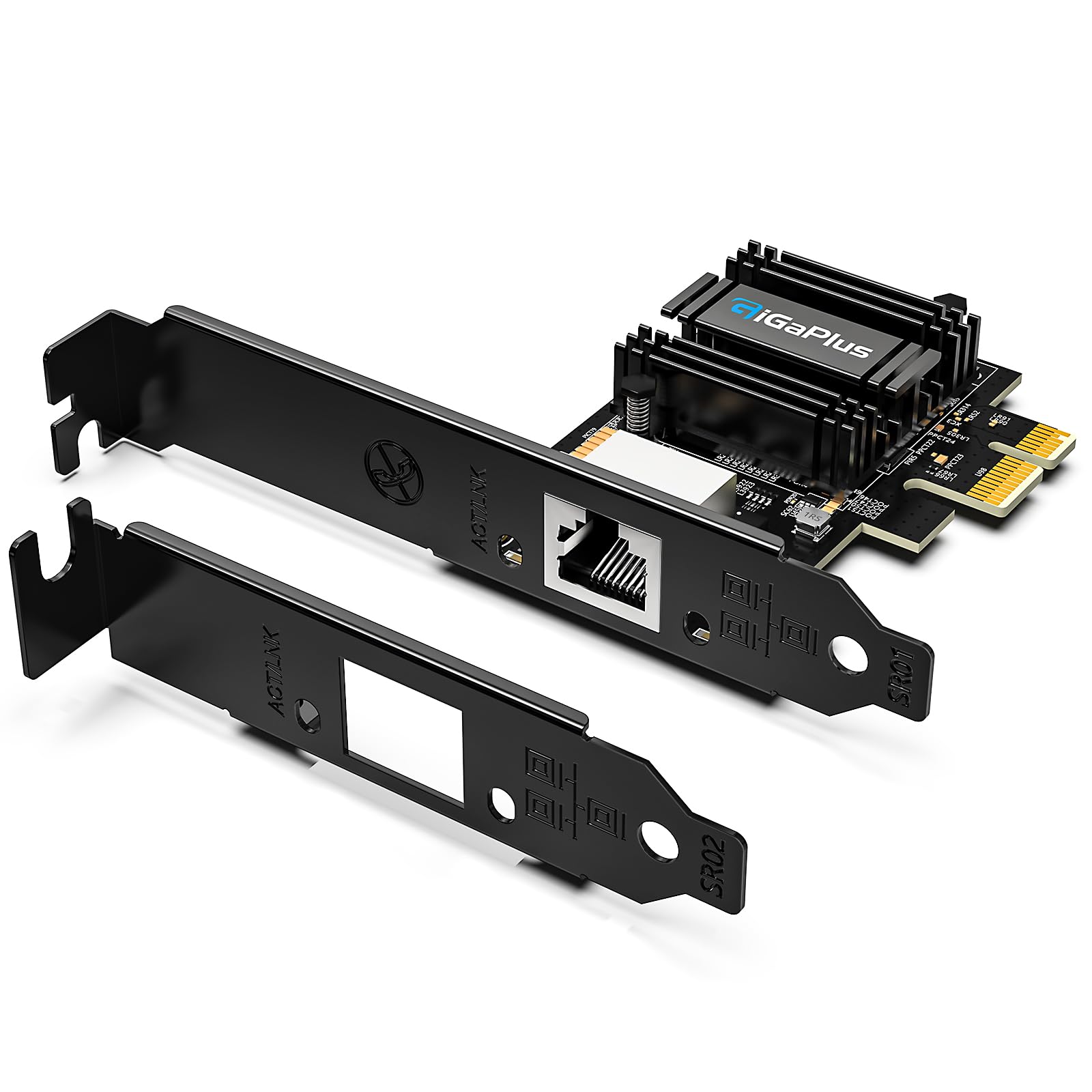 10Gb PCIe 4.0 x1 Network Card, GigaPlus 10G RJ45 Ethernet Card with Realtek RTL8127AT