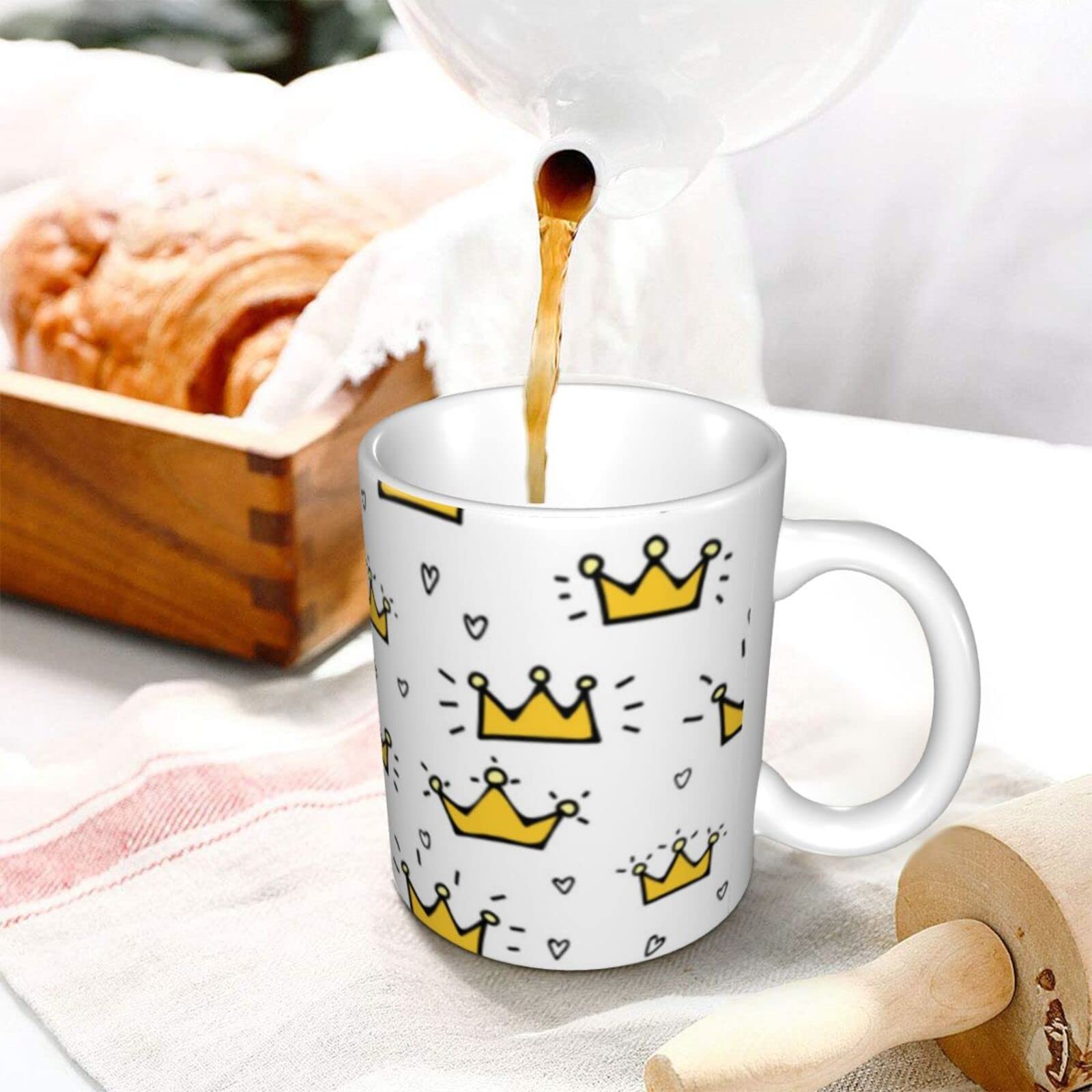 Amazon.co.jp: マグカップ コーヒーカップ 王冠 クラウン 陶器 ティー