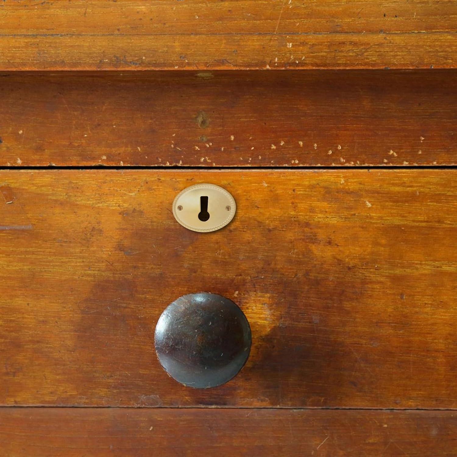 25pcs Oval Vintage Keyhole Covers for Cabinets and Drawers