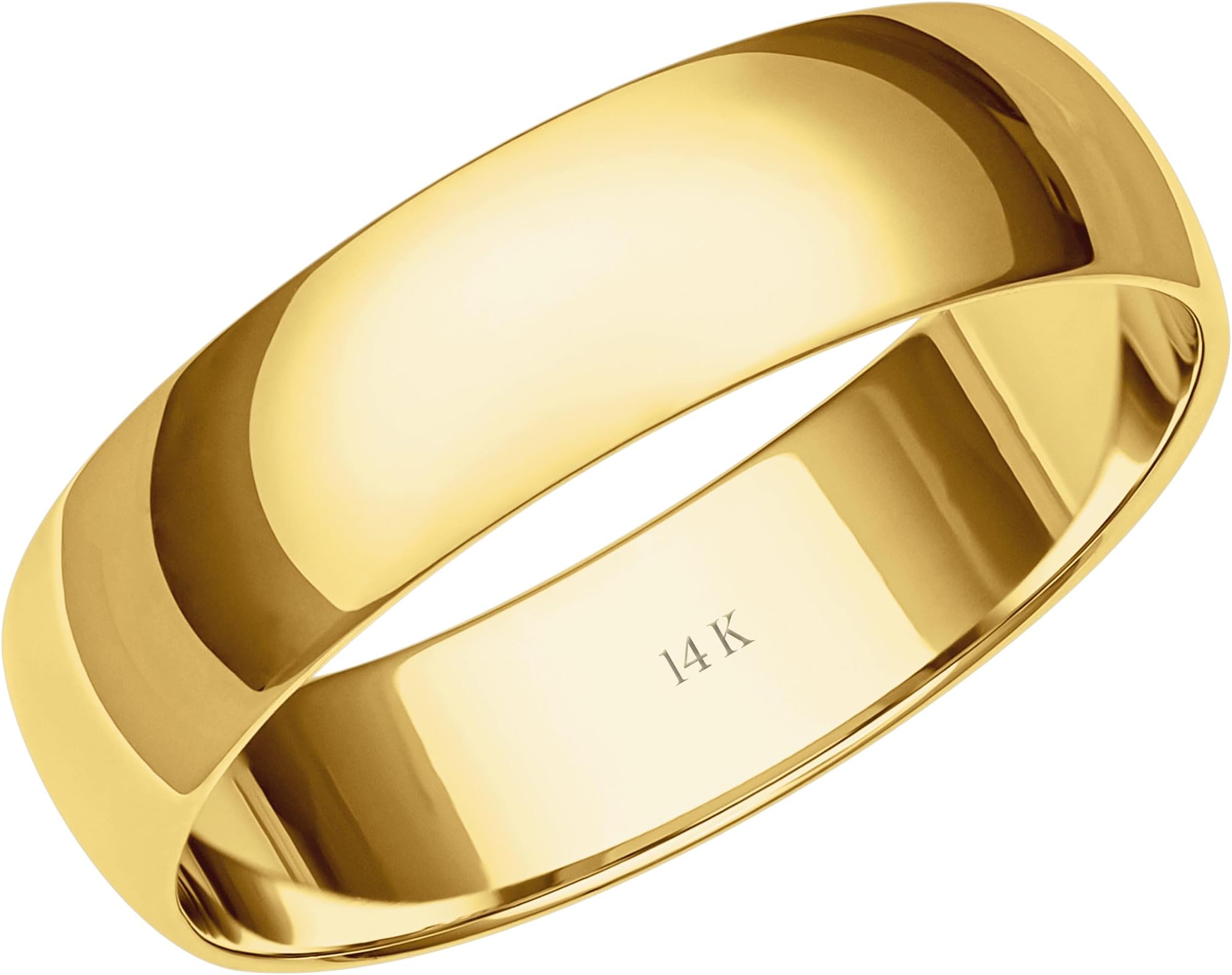 14k yellow gold wedding band for her Clearance